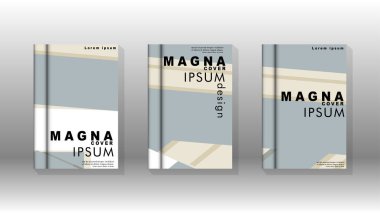 Kitap kapağı kavramı renk ve şekillerin bir kombinasyonu ile soyut geometrik arka plan. vektör tasarımı