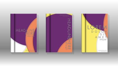 Kurumsal iş yıllık rapor kitap kapağı broşür el ilanı posteri için soyut düşük daire şekil arka plan. Eps10 vektör şablonu