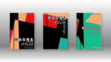 Soyut kitap kapağı düzeninin arka planı. Broşürler, dergiler, vektör şablonları vb. için. Modern tasarımlar Eps 10'da geometrik desenler oluşturur