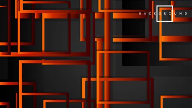 Vektör Modern Soyut Kareler Arka Planlar . siyah kırmızı turuncu degrade ile. eps 10 şablonu