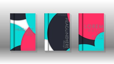 Kurumsal iş yıllık rapor kitap kapağı broşür el ilanı posteri için soyut düşük daire şekil arka plan. Eps10 vektör şablonu