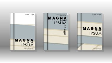 Kitap kapağı kavramı renk ve şekillerin bir kombinasyonu ile soyut geometrik arka plan. vektör tasarımı