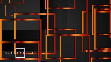 Vektör Modern Soyut Kareler Arka Planlar . siyah ve metal renk degradesi ile. eps 10 şablonu