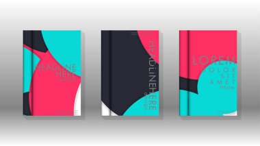 Kurumsal iş yıllık rapor kitap kapağı broşür el ilanı posteri için soyut düşük daire şekil arka plan. Eps10 vektör şablonu