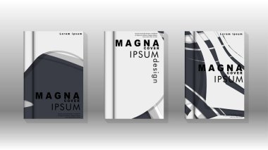 Arka kapak sıvı elemanları ile. Tasarım kavramı kitap. Fütüristik iş düzeni. Dijital poster şablonu. Tasarlamak vektör - eps10