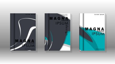 Arka kapak sıvı elemanları ile. Tasarım kavramı kitap. Fütüristik iş düzeni. Dijital poster şablonu. Tasarlamak vektör - eps10