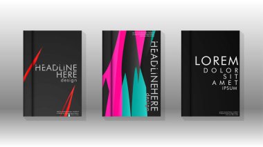 Geometrik tasarım arka planlı kapak kitabı