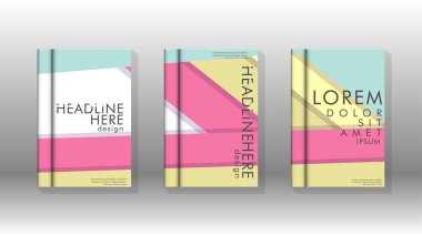 Kapak kitabı kavramı soyut geometrik arka plan renk ve şekillerin bir kombinasyonu ile