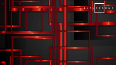 Vektör Modern Soyut Kareler Arka Planlar . siyah ve kırmızı metal renk degradesi ile. eps 10 şablonu