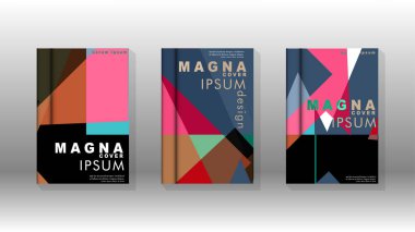 Soyut kitap kapağı düzeninin arka planı. Broşürler, dergiler, vektör şablonları vb. için. Modern tasarımlar Eps 10'da geometrik desenler oluşturur
