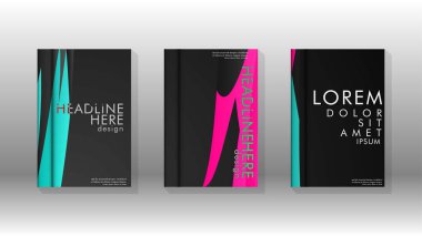 Geometrik tasarım arka planlı kapak kitabı