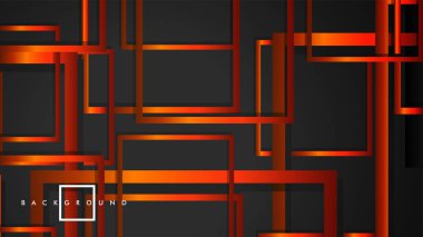 Vektör Modern Soyut Kareler Arka Planlar . siyah turuncu degrade ile. eps 10 şablonu