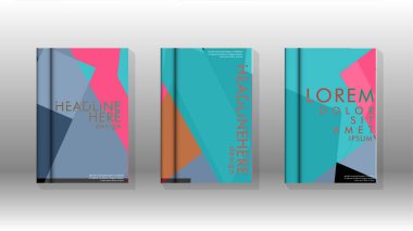 Soyut kitap kapağı düzeninin arka planı. Broşürler, dergiler, vektör şablonları vb. için. Modern tasarımlar Eps 10'da geometrik desenler oluşturur