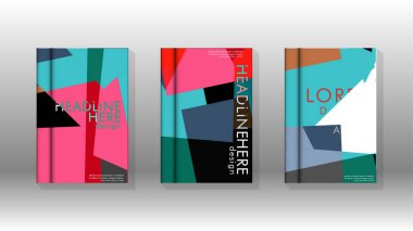 Soyut kitap kapağı düzeninin arka planı. Broşürler, dergiler, vektör şablonları vb. için. Modern tasarımlar Eps 10'da geometrik desenler oluşturur