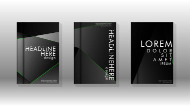 Arka plan kapağı tasarımı lüks çokgen desenler.yeşil üçgen çizgi