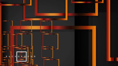 Vektör Modern Soyut Kareler Arka Planlar . siyah ve metal renk degradesi ile. eps 10 şablonu