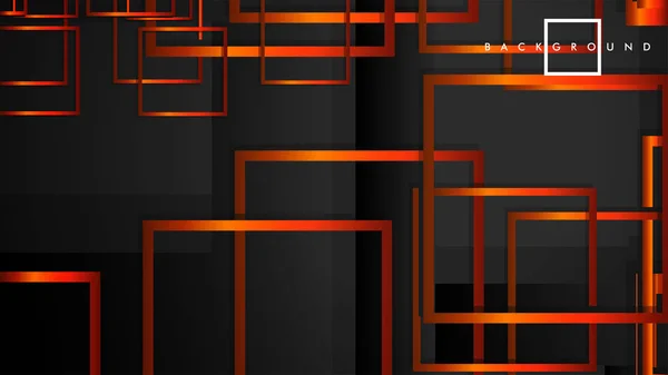 矢量现代抽象广场背景。黑色橙色渐变。eps 10 模板 — 图库矢量图片