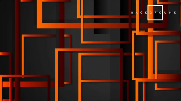 Vector Modern Abstract Squares Fundos. com um gradiente laranja vermelho preto. modelo eps 10 — Vetor de Stock