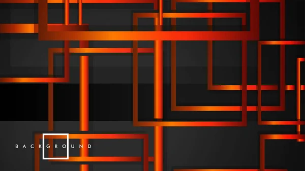 Vector Modern Abstract Squares Backgrounds. с черным оранжевым градиентом. eps 10 шаблон — стоковый вектор