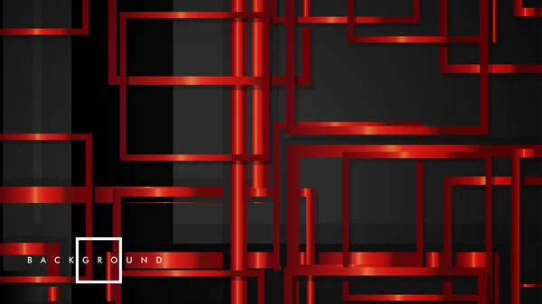 Vector Modern Abstract Squares Backgrounds. с черно-красным градиентом цвета металла. eps 10 шаблон — стоковый вектор