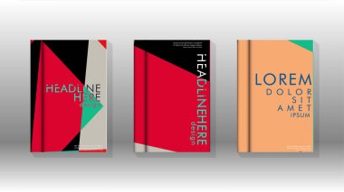 Soyut kitap kapağı düzeninin arka planı. Broşürler, dergiler, vektör şablonları vb. için. Modern tasarımlar Eps 10'da geometrik desenler oluşturur