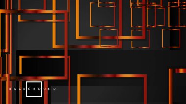 Vektör Modern Soyut Kareler Arka Planlar . siyah ve metal renk degradesi ile. eps 10 şablonu