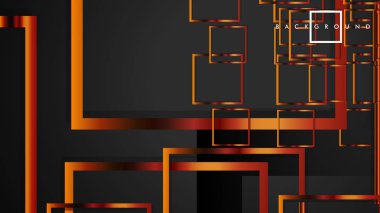 Vektör Modern Soyut Kareler Arka Planlar . siyah ve metal renk degradesi ile. eps 10 şablonu