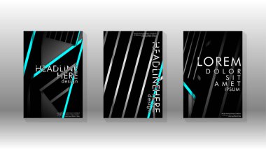 Geometrik tasarım arka planlı kapak kitabı