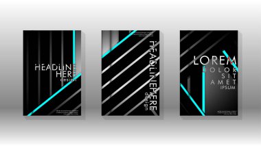 Geometrik tasarım arka planlı kapak kitabı