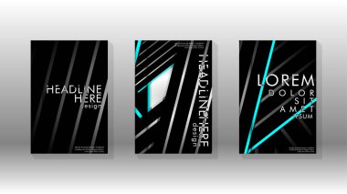 Geometrik tasarım arka planlı kapak kitabı