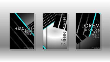 Geometrik tasarım arka planlı kapak kitabı