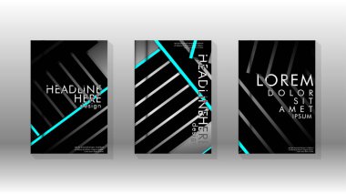 Geometrik tasarım arka planlı kapak kitabı