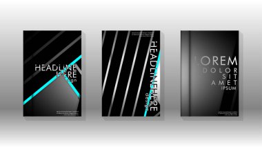 Geometrik tasarım arka planlı kapak kitabı