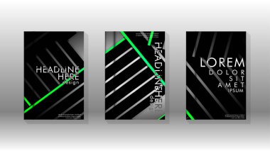 Geometrik tasarım arka planlı kapak kitabı.