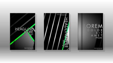 Geometrik tasarım arka planlı kapak kitabı.