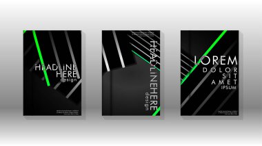 Geometrik tasarım arka planlı kapak kitabı