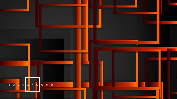 Pozadí moderních abstraktních čtverců. s černým červeným oranžovým přechodem. Šablona EPS 10 — Stockový vektor