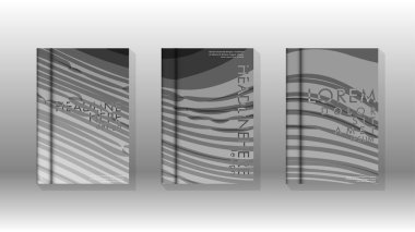 Geometrik tasarım arka planlı kapak kitabı.