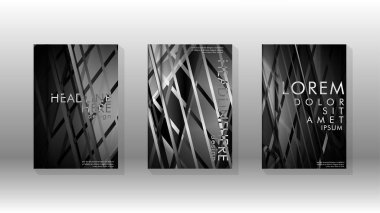 Arka plan geometrik tasarımlı kapak kitabı. Şekilleri ve çizgileri degrade renklerle şekillendirir