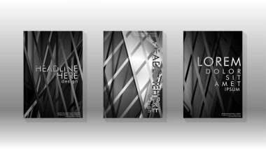 Arka plan geometrik tasarımlı kapak kitabı. Şekilleri ve çizgileri degrade renklerle şekillendirir