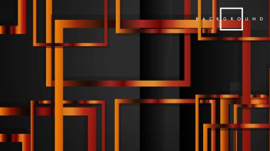 Vektör Modern Soyut Kareler Arka Planlar . siyah ve metal renk degradesi ile. eps 10 şablonu