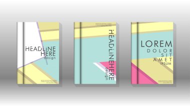 Kapak kitabı kavramı soyut geometrik arka plan renk ve şekillerin bir kombinasyonu ile