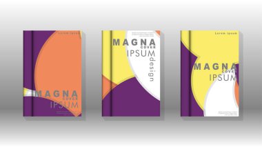 Kurumsal iş yıllık rapor kitap kapağı broşür el ilanı posteri için soyut düşük daire şekil arka plan. Eps10 vektör şablonu