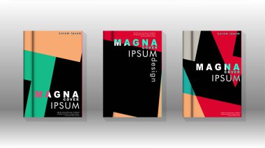 Soyut kitap kapağı düzeninin arka planı. Broşürler, dergiler, vektör şablonları vb. için. Modern tasarımlar Eps 10'da geometrik desenler oluşturur