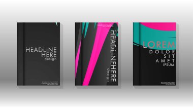 Geometrik tasarım arka planlı kapak kitabı