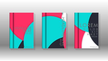 Kurumsal iş yıllık rapor kitap kapağı broşür el ilanı posteri için soyut düşük daire şekil arka plan. Eps10 vektör şablonu