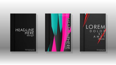 Geometrik tasarım arka planlı kapak kitabı