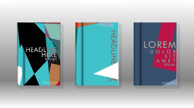 Soyut kitap kapağı düzeninin arka planı. Broşürler, dergiler, vektör şablonları vb. için. Modern tasarımlar Eps 10'da geometrik desenler oluşturur