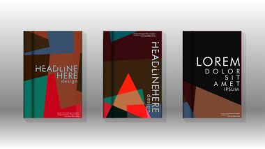 Soyut kitap kapağı düzeninin arka planı. Broşürler, dergiler, vektör şablonları vb. için. Modern tasarımlar Eps 10'da geometrik desenler oluşturur
