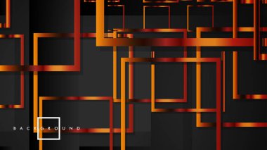 Vektör Modern Soyut Kareler Arka Planlar . siyah ve metal renk degradesi ile. eps 10 şablonu